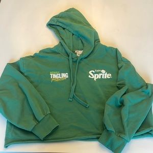 Sprite cropped hoodie